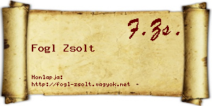 Fogl Zsolt névjegykártya